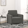 thumbnail image 1 of vidaXL Sofa Chair Dark Grey 60 cm Velvet, 1 of 5