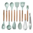 thumbnail image 1 of Amdohai 11PCS Cooking Utensils Kitchen Utensil Set Silicone Kitchenware Set Wooden, 1 of 7