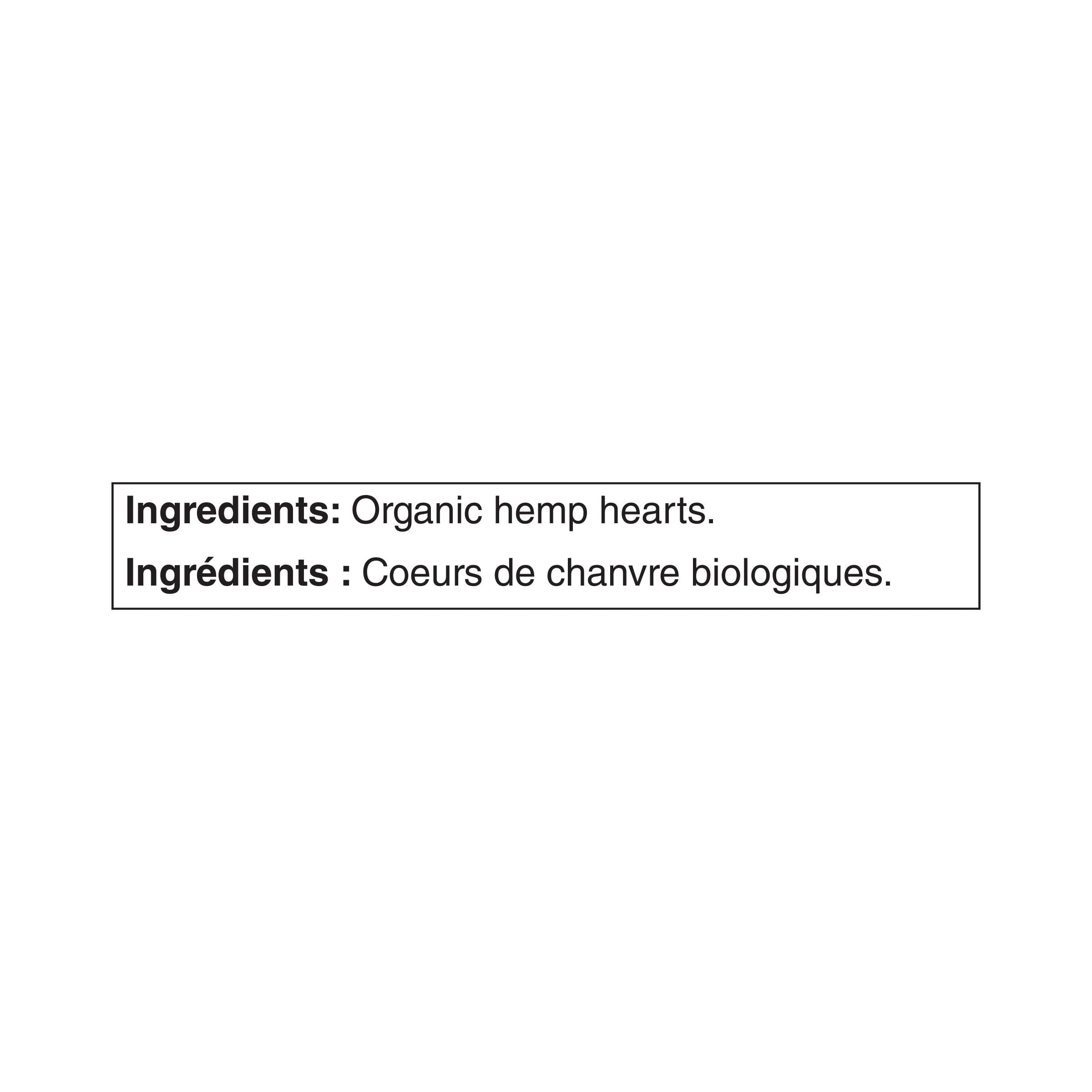Cœurs de chanvre décortiqués biologiques Great Value