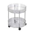 thumbnail image 2 of Rvkxad Two Tier Rolling Storage Cart, Multi-Layer Transparent Movable Trolley for Kitchen Bathroom, Portable Shelf Organizer, 2 of 6