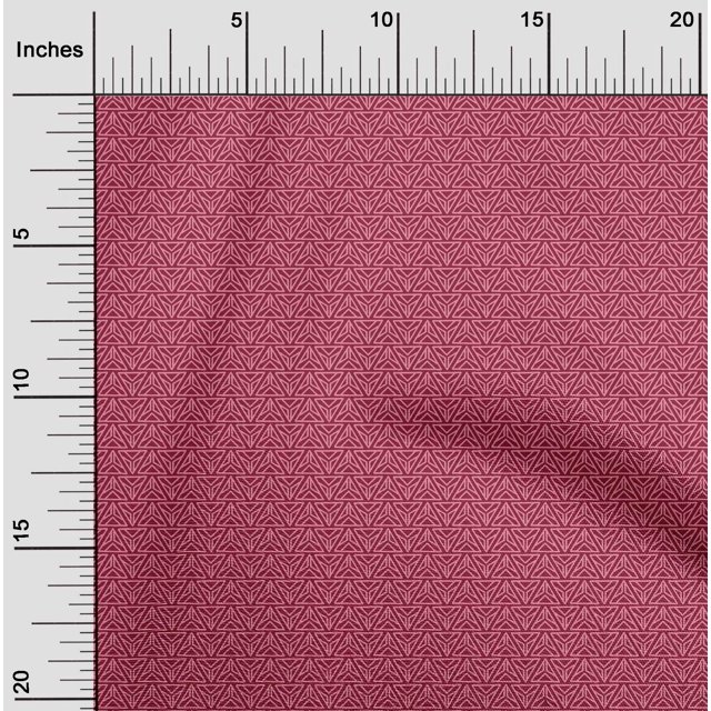 oneOone Cotton Silk Fabric Triangle Block Print Fabric By The Yard 42 Inch Wide