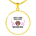 thumbnail image 1 of Collier Cercle Blanc Fille Devon Rex Chat en Acier Inoxydable Ou or 18 Carats 18-22, 1 of 8
