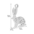 thumbnail image 3 of 20pcs Charmes de Lapin de Pâques en Acier Inoxydable Bijoux Faisant des Pendentifs de Lapin, 3 of 8
