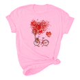 thumbnail image 4 of Meichang Chemises pour Femmes Joyeuse Saint-Valentin Hauts T-Shirts Graphiques Cœur en Bonbon Hauts Col Rond Coupe Ample Manches Courtes T-Shirts Saint-Valentin pour Femmes, 4 of 5