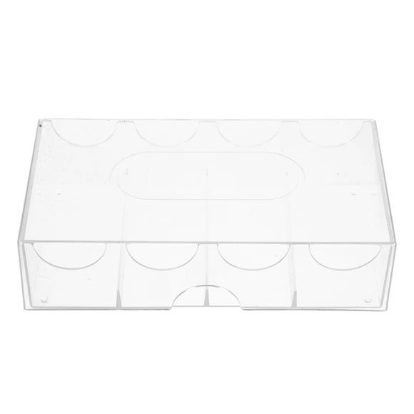 Miangastore Poker Chip Storage Box Transparent 1Pack 6.48X3.54X1.57in