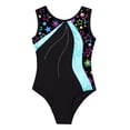 thumbnail image 3 of LiiYii Shiny Gymnastic Leotards For Girls Modern Ballet Dance Performance One Piece Outfit Cyan 10, 3 of 5