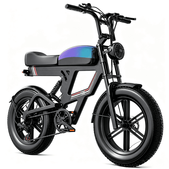 AZHAR Vélo de Montagne Électrique pour Adultes, Pneu Grand 20 Pouces, Batterie 48V 20Ah, Moteur de Pointe 2500W, 32MPH, Vélo Électrique Tout-Terrain Certifié UL2849