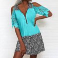 thumbnail image 2 of EQWLJWE Robes d'Été pour Femmes 2023 Robe Décontractée Aguichant pour Femme Mode d'Été à Col en V à Manches Courtes Ample Imprimée, 2 of 5