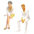 thumbnail image 2 of 1/64 Figures Peintes Résine Minuscules Jouets Modèle de Personnage Résine Blanc, 2 of 9