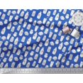thumbnail image 2 of Soimoi Blue Velvet Fabric Jar & Bottle Kitchen Print Sewing Fabric Yard 58 Inch Wide, 2 of 3