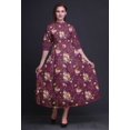 thumbnail image 4 of Bimba Robe Chemise Décontractée à Imprimé Floral pour Femme, Robe Évasée Mi-Mollet de Fête - X-Grand, 4 of 5