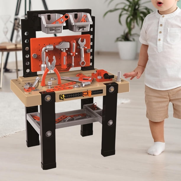 Siruishop 8Pcs Toddlers Workbench Kids Tool Bench Set Construction