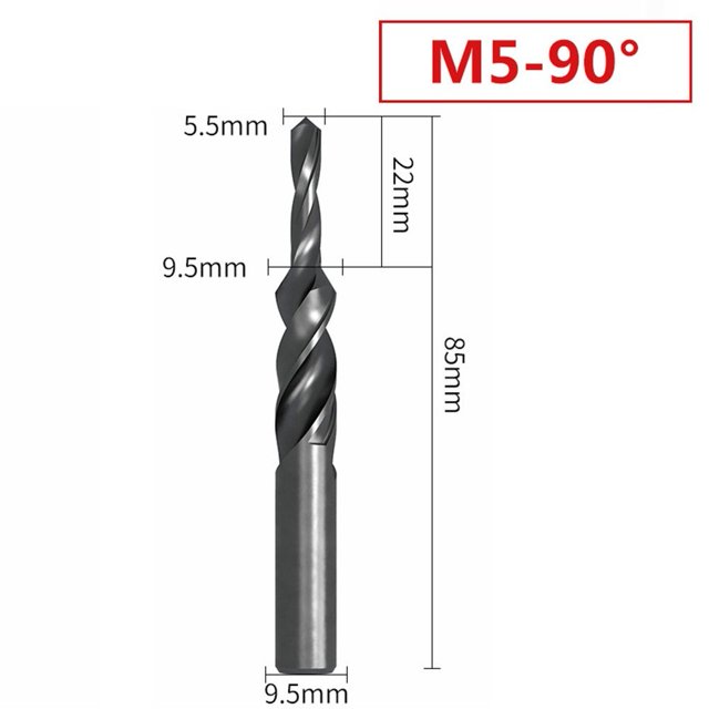 90/180 Degree Hss Counterbore Spiral Step Drill Bit for Metal Drillingchamfering