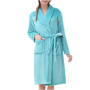 yievot Women's and Men's Plush Soft Robe, Warm, Fleece Flannel Bathrobe Pajamas