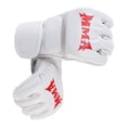 thumbnail image 3 of Gants de Boxe Demi-Doigt Mitaines d'Entraînement Gants Mma Mma Muay Thaï Adulte Unisexe Blanc, 3 of 6