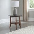 thumbnail image 2 of Coaster Table d'Appoint Ronde SmartTop en Bois Style Bradley, Gris Fumé/brun Foncé, 2 of 9