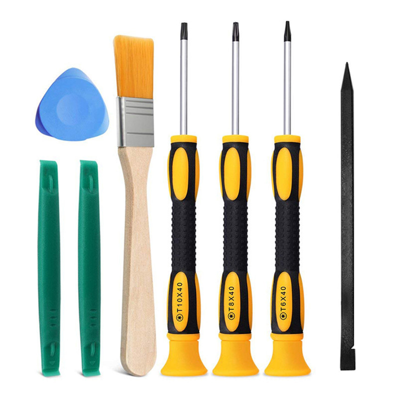 8Pcs/Set Torx T8 T6 T10 H35 Screwdriver Opening Tools Set Repair Tool Kit Screw Driver Pry for One 360 PS3 PS4,Multicolor