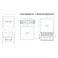 thumbnail image 4 of ANGEL POS 1520060 18-Inch Cash Drawer with Mounting Bracket and Cash Register, 4 of 5