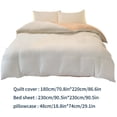 thumbnail image 3 of Wuztai 4 Piece Bedding Set, Reversible Washed Cotton Polyester Twin Queen Comforter Set, Gray Orange Blue Pink Dorm Bed Sheets for College Students, 3 of 6