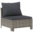 thumbnail image 5 of vidaXL Ensemble Lounge de Jardin 7 Pcs avec Coussins en Rotin Synthétique Gris, 5 of 5