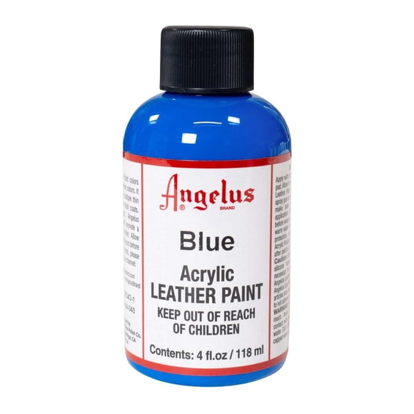 Angelus Acrylic Leather Paint 118ml (4oz) Waterproof Flexible Paint for Sneakers Shoes Bags Leather DIY Craft,Blue