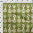 thumbnail image 3 of oneOone Cotton Flex Green2 Fabric Sea Shells Ocean Sewing Craft Projects Fabric Prints By Yard 40 Inch Wide, 3 of 4