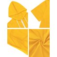 thumbnail image 5 of INSPIRE CHIC Chandails à Capuchon pour Hommes, Couleur Unie, Veste à Fermeture Éclair à Manches Courtes, 5 of 5