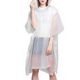 thumbnail image 1 of Heavy Duty Reusable Emergency Rain Poncho For Adults With Adjustable Drawstring Hood Durable, 1 of 6