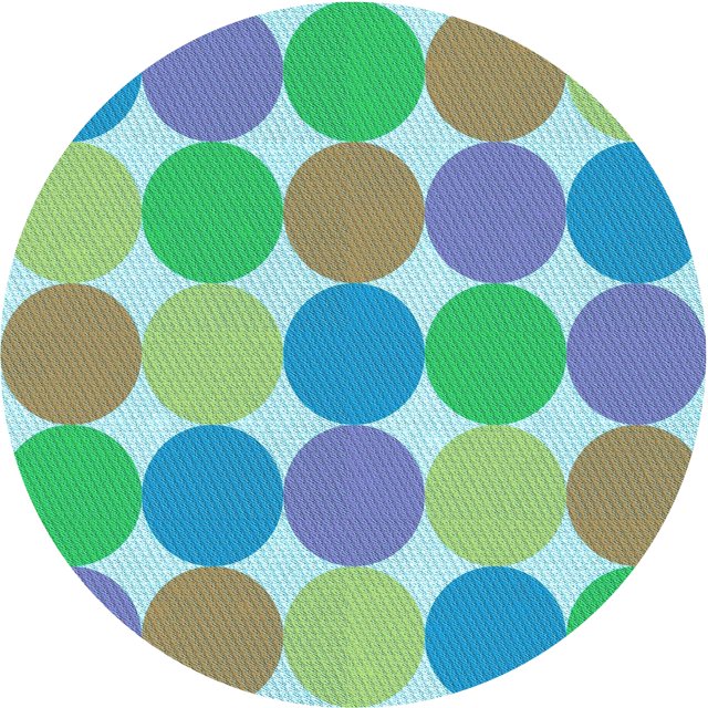 Ahgly Company Tapis de Zone Ronds d'Intérieur Lavables à la Machine, Style Transitionnel, Verts, 5 Pieds Rond