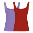 thumbnail image 3 of Plebaso 2 Pack Ribbed Tank Tops for Women Spaghetti Strap Slim Tops Scoop Neck Sleeveless Summer Tops, 3 of 4