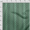 thumbnail image 3 of oneOone Cotton Jersey Green Fabric Asian Block Craft Projects Decor Fabric Printed By The Yard 58 Inch Wide, 3 of 4