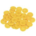 thumbnail image 1 of Unique Bargains Boutons de Couture Ronds en Résine Jaunes à 4 Trous (Lot de 100), 1 of 5