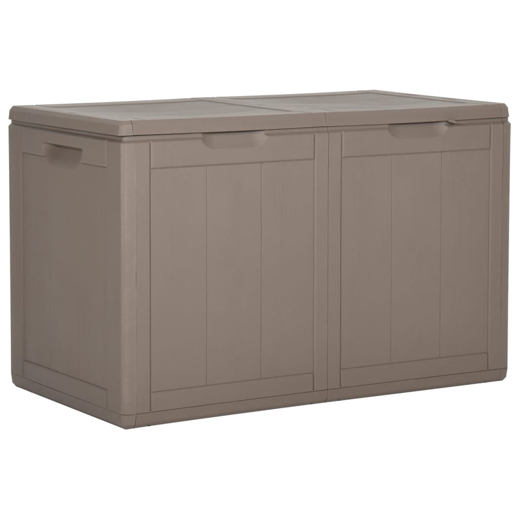 vidaXL Garden Storage Box 180L Brown PP Wood Look