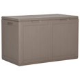 thumbnail image 1 of vidaXL Garden Storage Box 180L Brown PP Wood Look, 1 of 5