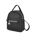 thumbnail image 1 of Leather Backpack Cute Casual Daypack Zippered Pockets Crossbody Convertible Shou, 1 of 9