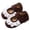 Brown, variant on RXMEKW Mary Jane Flats for Girls with Lace Ruffle and Adjustable Strap, Soft Rubber Sole Leather Dress Shoes for Toddler and Big Kid in Mustard, Brown, Burgundy