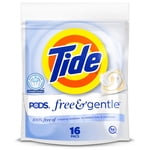 Tide PODS Free & Gentle Laundry Detergent Soap Pacs, Tide PODS Laundry Detergent, Laundry Detergent Pacs, Laundry PODS Detergent, 16 Count