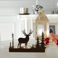 thumbnail image 4 of ZZkhGO Metal Iron Reindeer Candlestick, Christmas Tree Tabletop Decor, Illuminating Candle Holder for Home Fireplace, 4 of 6