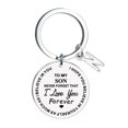 thumbnail image 3 of Creative DIY To My Son Stainless Steel Last Name 26 Letter Keychain 2.5x2.5cm, 3 of 8