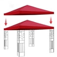 thumbnail image 2 of Baohd Toit de Gazebo de Remplacement Housse de Parasol de Patio Extérieur Imperméable Polyester Auvent Pare-Soleil Rouge Vin, 2 of 8