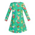 thumbnail image 2 of Girls Dress Green Christmas Candy Canes X-mas Tree 4 Years, 2 of 6