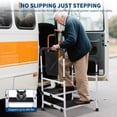 thumbnail image 4 of Bed Step Stool for High Bed for Elderly, Bed Rails with Adjustable Height Bed Step Stool, Bed Safety Rail Up to 450 Lbs with Handicap Grab Bars & LED Light for Fall Prevention for Bedside, Bathtub, 4 of 8