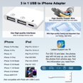 thumbnail image 3 of GHSDFBB iPad to USB Adapter, USB for iPad, iPhone to USB Adapter Compatible iPhone/iPad,Plug N Play,Compatible with USB Flash Drive.Support iOS 16., 3 of 7