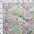 thumbnail image 3 of oneOone Polyester Spandex Aquamarine Fabric Asian Japanese Pattern Craft Projects Decor Fabric Printed By The Yard 56 Inch Wide, 3 of 4