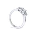 thumbnail image 3 of Bague de Fiançailles en Diamant Rond Trois Pierres 3/4ct Or Blanc 14K, 3 of 3