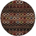 thumbnail image 4 of SAFAVIEH Amsterdam Collection 3' x 3' Round Black/Multi AMS108P Moroccan Boho Non-Shedding Dining Room Entryway Foyer Living Room Bedroom Area Rug, 4 of 9
