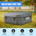 thumbnail image 1 of CO-Z 5' Square Inflatable Hot Tub Portable 2-4 Person Pool for Patio Backyard Gray, 1 of 9