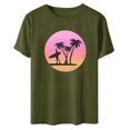 thumbnail image 2 of Birdeem Fashion Woman Print Round-Neck Short Sleeve T-Shirt Printing Loose Blouse Tops, 2 of 4