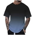 thumbnail image 2 of T-shirt de Sport d'Été pour Hommes avec Col à Revers Élégant et Design Dégradé 3D en Manches Courtes Col Rond pour Performance Quotidienne, 2 of 7
