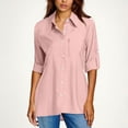 thumbnail image 2 of BLVB Chemise Boutonnée pour Femme avec Protection Solaire UV Upf 50+ à Manches Longues, Extérieur, Fraîche, Séchage Rapide, Pêche, Randonnée, Voyage, 2 of 7